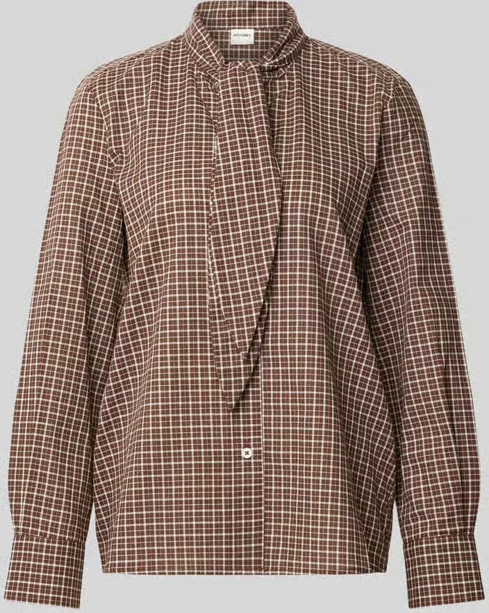 Stefanel Blouse van puur katoen met knoopdetail