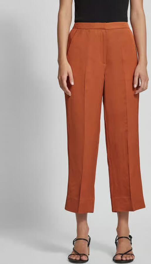 Stefanel Broek van een mix van viscose en linnen in effen design - Foto 2