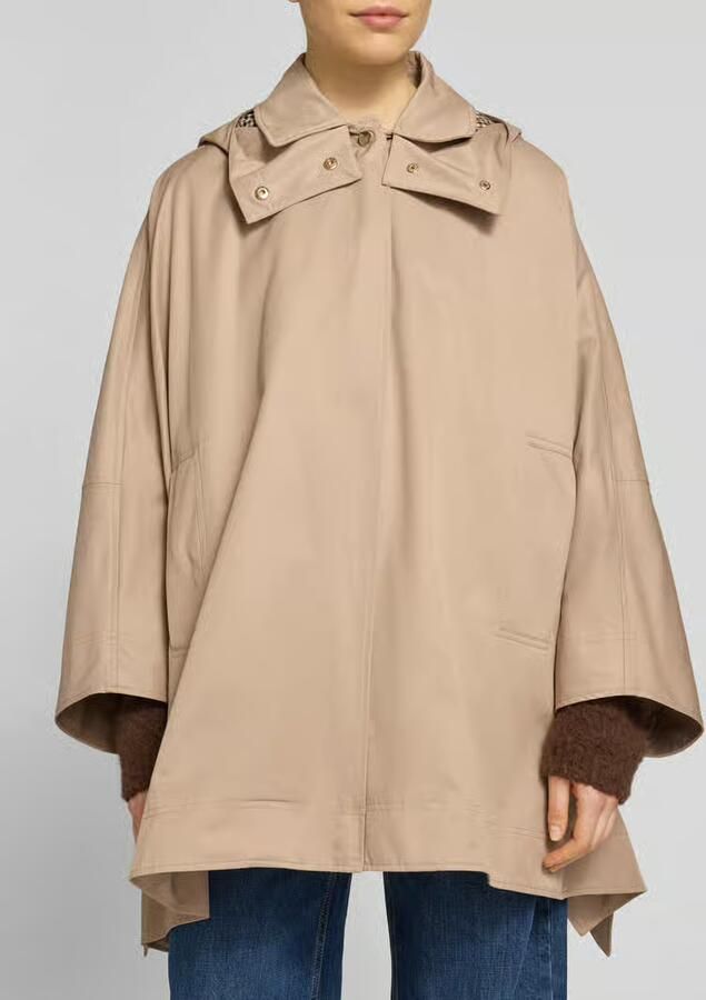 Stefanel Cape met kimonomouwen en capuchon