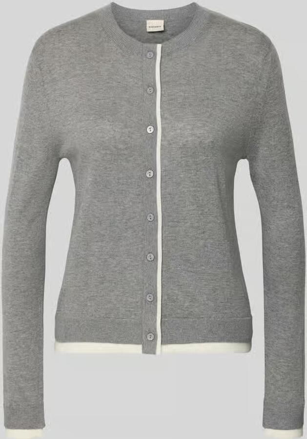 Stefanel Cardigan van linnenmix met ronde hals