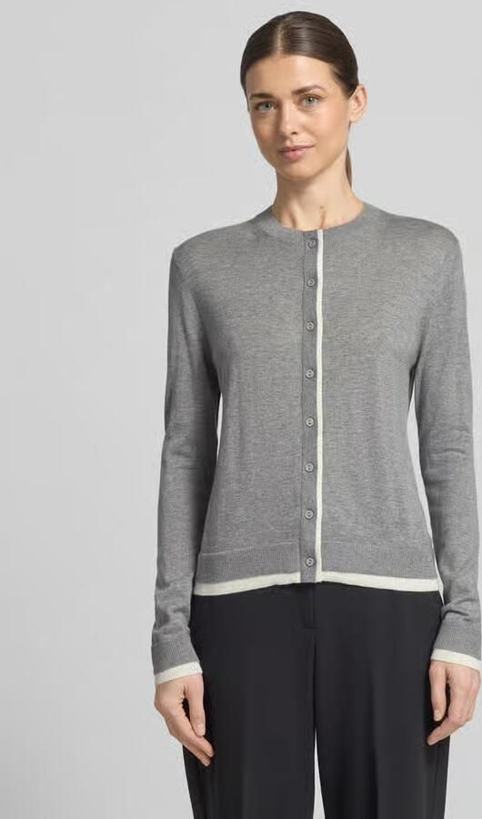 Stefanel Cardigan van linnenmix met ronde hals - Foto 4