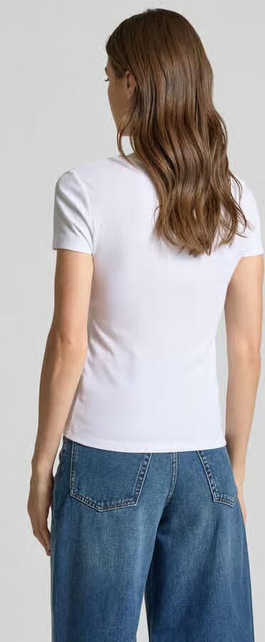 Stefanel Cropped T-shirt met ronde hals - Foto 2