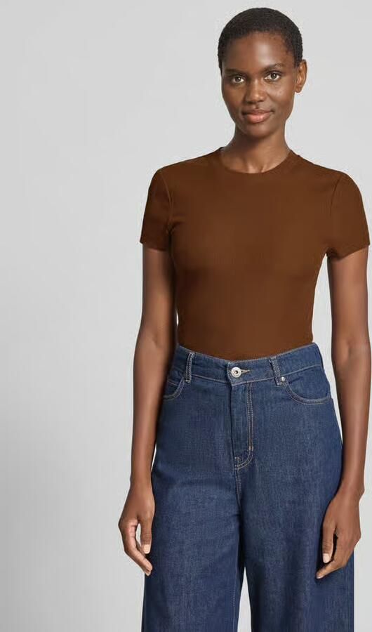 Stefanel Cropped T-shirt met ronde hals - Foto 2