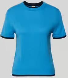 Stefanel Gebreid shirt van linnenmix in two-tone-stijl