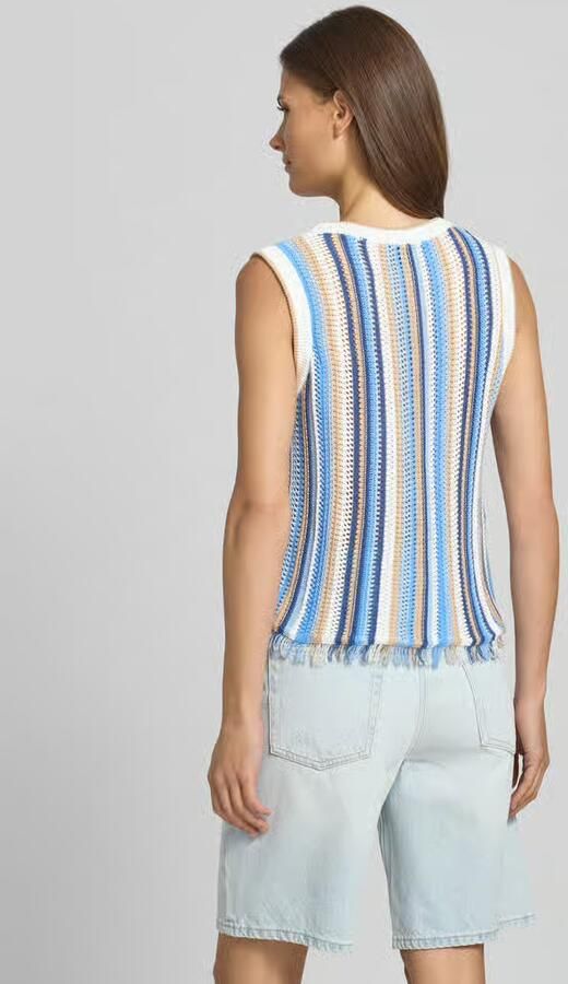 Stefanel Gebreide top met franjes