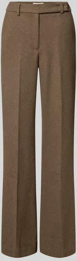 Stefanel High waist stoffen broek van wol met bandplooi