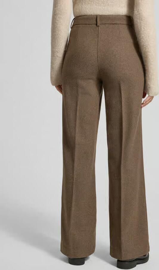 Stefanel High waist stoffen broek van wol met bandplooi - Foto 3