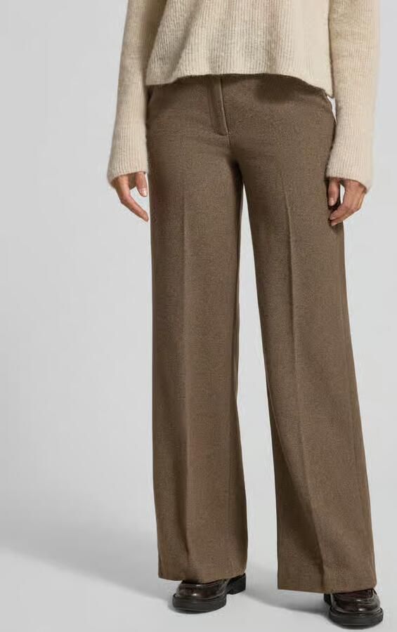 Stefanel High waist stoffen broek van wol met bandplooi - Foto 2
