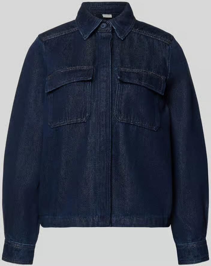 Stefanel jeansblouse met borstzakken en kentkraag - Foto 2