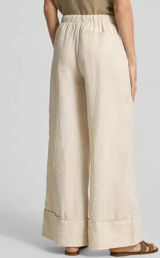 Stefanel Linnen broek met elastische band model 'FLORA'
