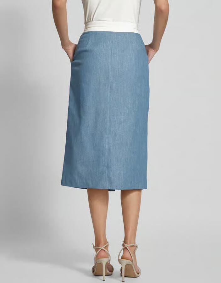 Stefanel Midi-rok in denimlook