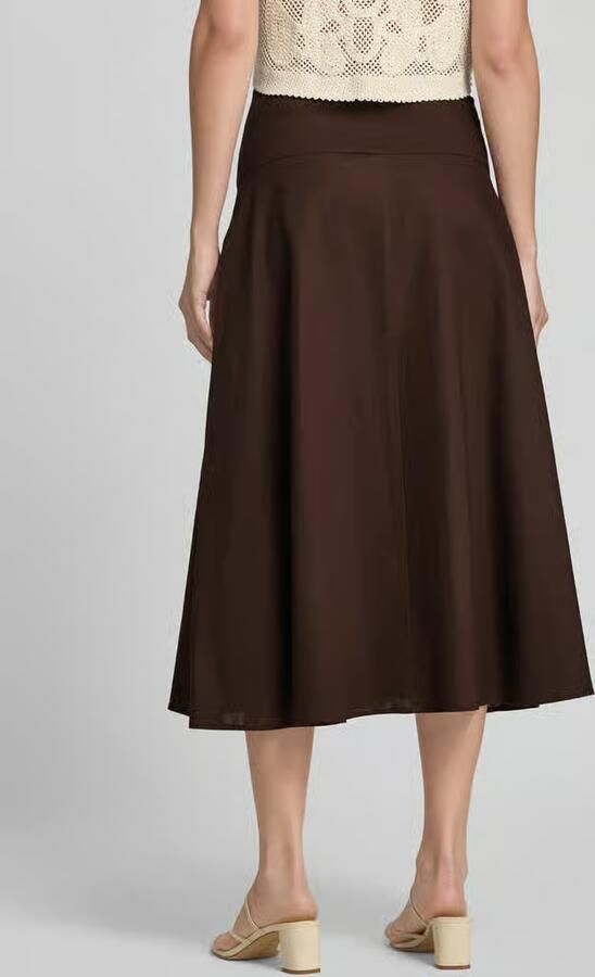Stefanel Midirok van linnenmix model 'Basque' - Foto 2