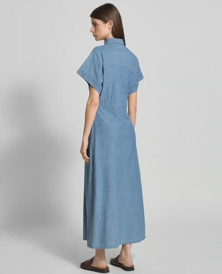 Stefanel Overhemdjurk in denimlook met blinde knoopsluiting - Foto 2