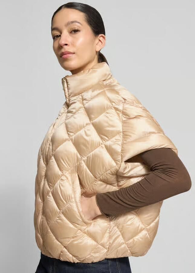 Stefanel poncho met kapmouwen en opstaande kraag