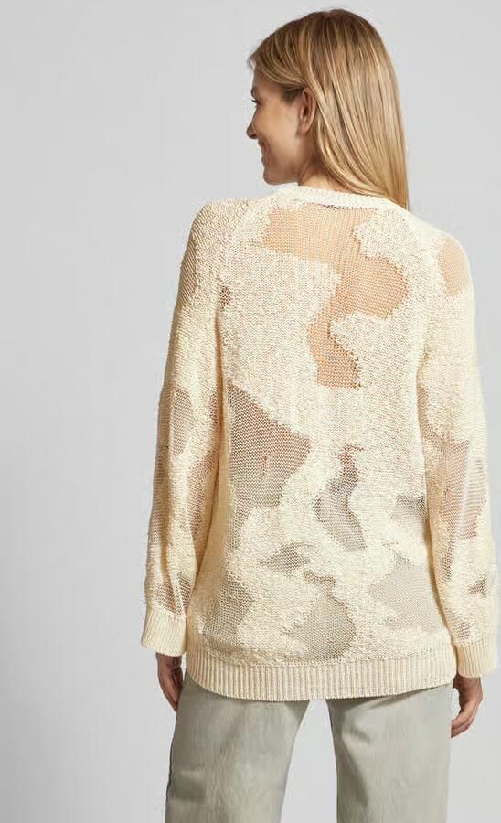 Stefanel Pullover met ronde hals in semi-transparant design