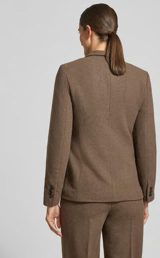 Stefanel regular fit blazer van zuivere viscose met reverskraag - Foto 2