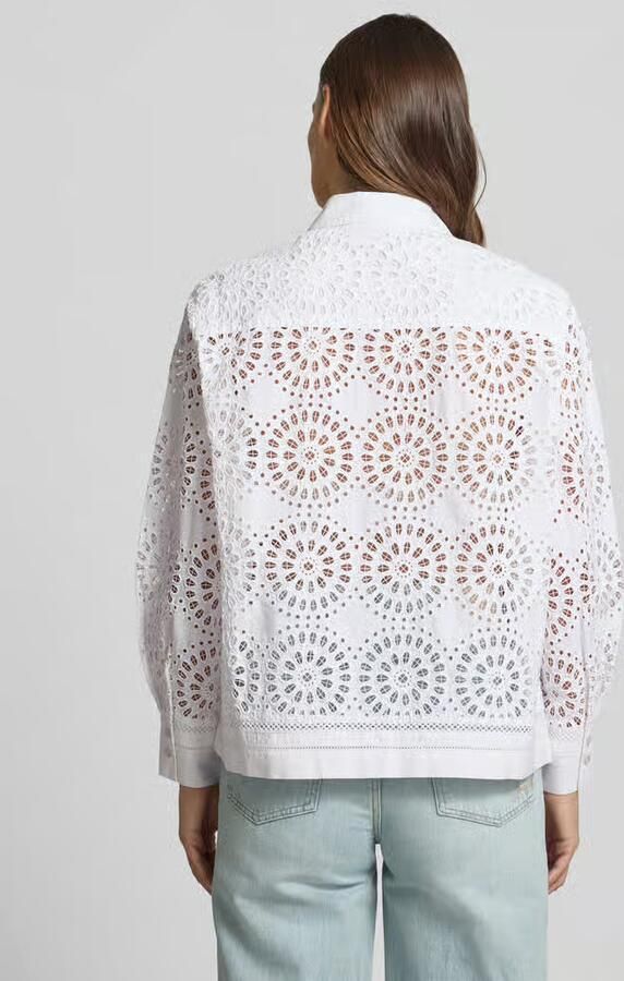Stefanel regular fit blouse met ajourwerk model 'SANGALLO' - Foto 2
