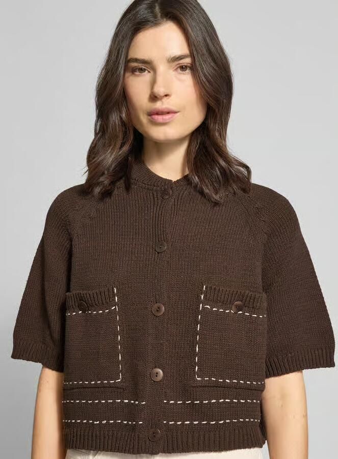 Stefanel Regular fit cardigan met viscose