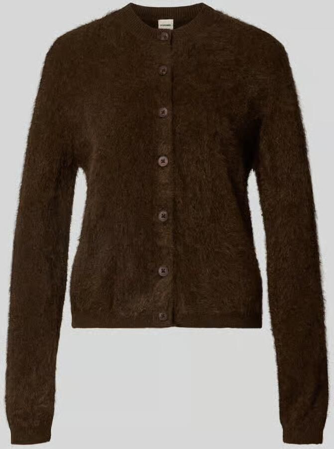 Stefanel Regular fit gebreid jack van pure kasjmier met ribboordjes