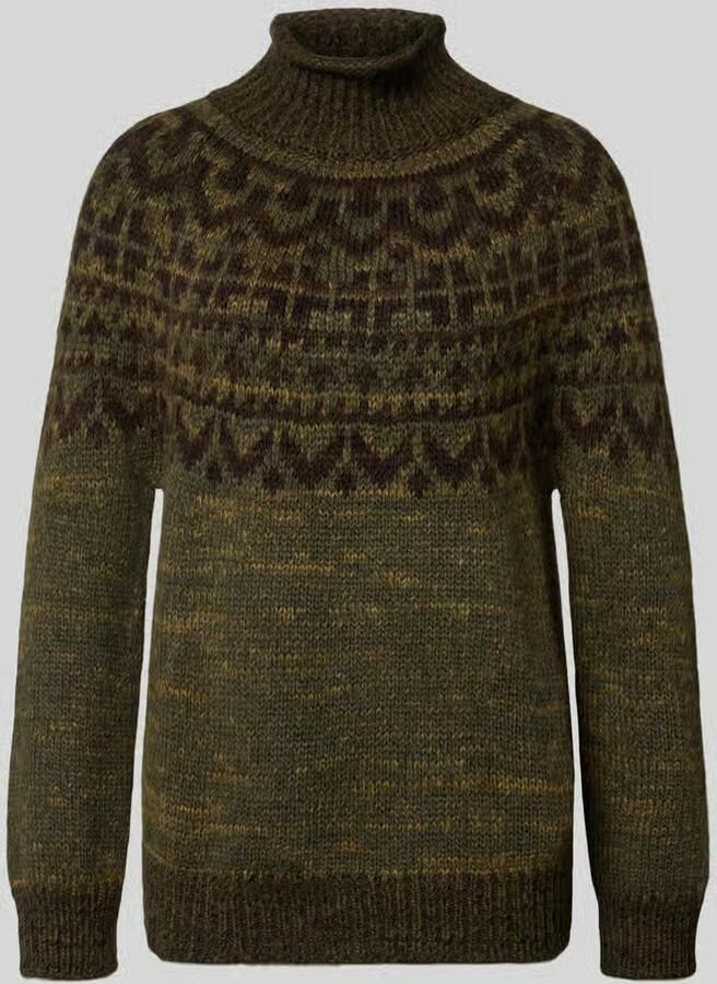 Stefanel Regular fit gebreide pullover met alpaca-aandeel