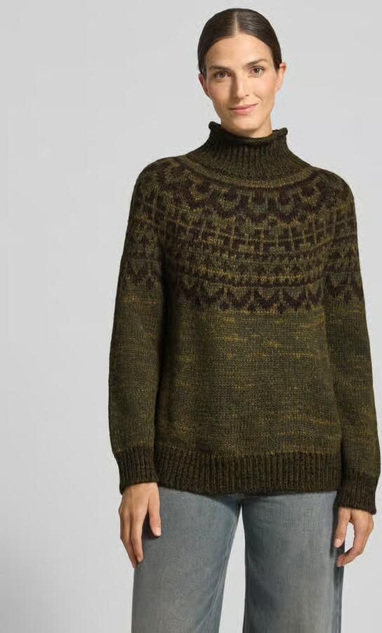 Stefanel Regular fit gebreide pullover met alpaca-aandeel - Foto 3