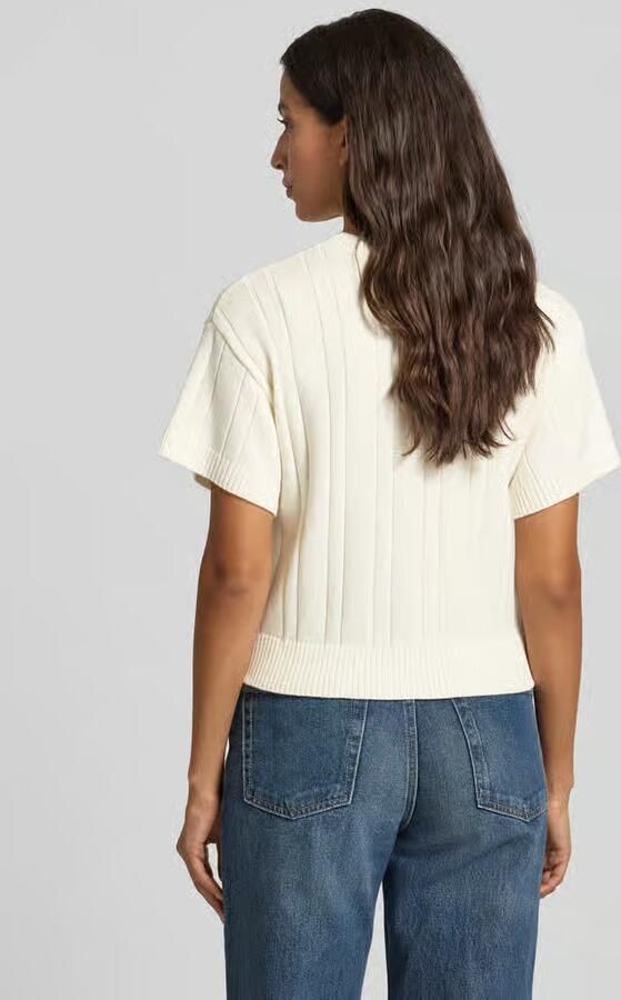 Stefanel Regular fit gebreide pullover van scheerwolmix