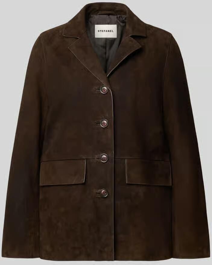 Stefanel regular fit jack in lederlook