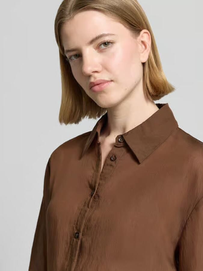 Stefanel relaxed fit overhemdblouse van lyocellmix