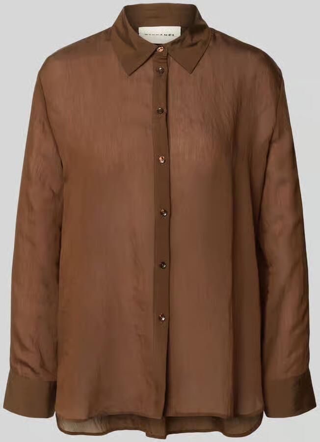Stefanel relaxed fit overhemdblouse van lyocellmix