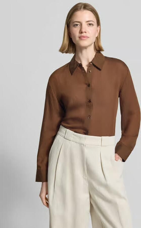 Stefanel relaxed fit overhemdblouse van lyocellmix - Foto 3