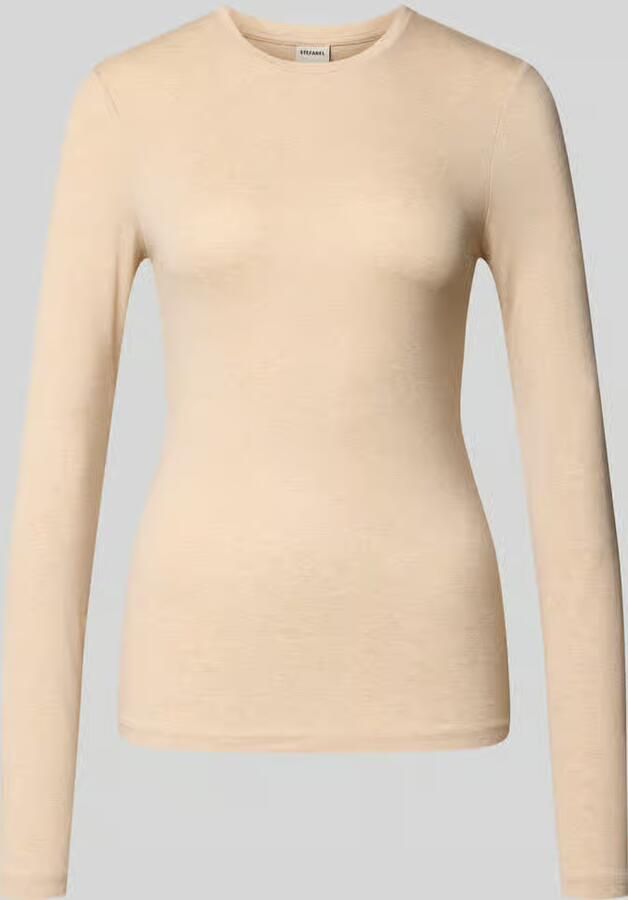 Stefanel slim fit longsleeve van elastische wolmix
