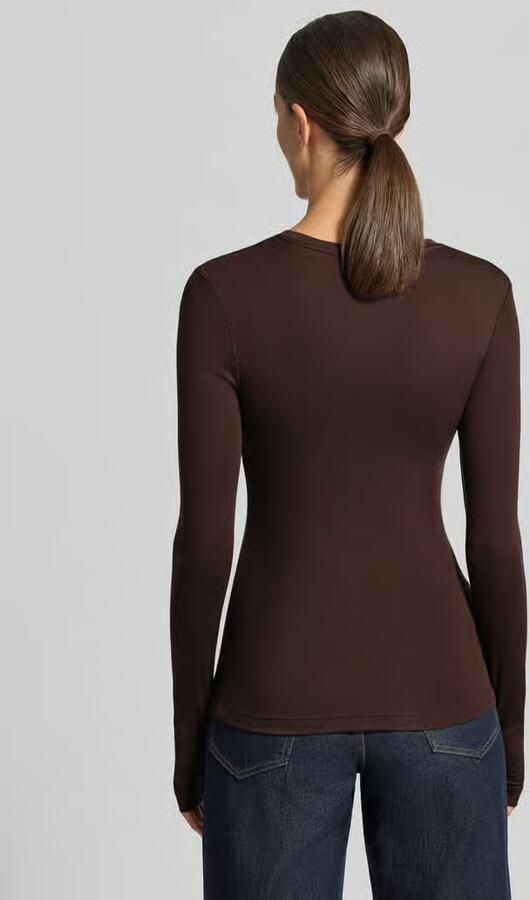 Stefanel slim fit longsleeve van elastische wolmix - Foto 3