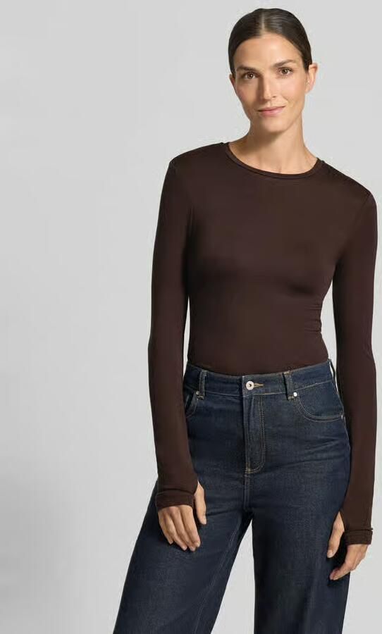 Stefanel slim fit longsleeve van elastische wolmix - Foto 2