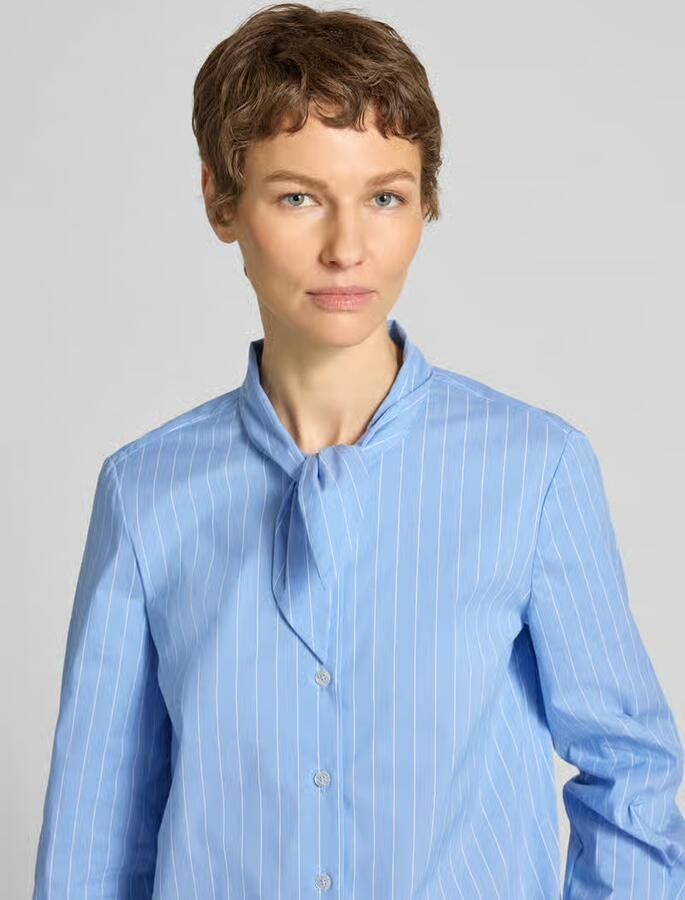 Stefanel slim fit strikblouse met knoopsluiting