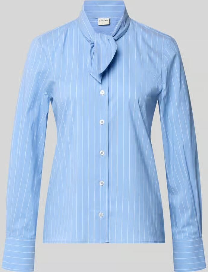 Stefanel slim fit strikblouse met knoopsluiting