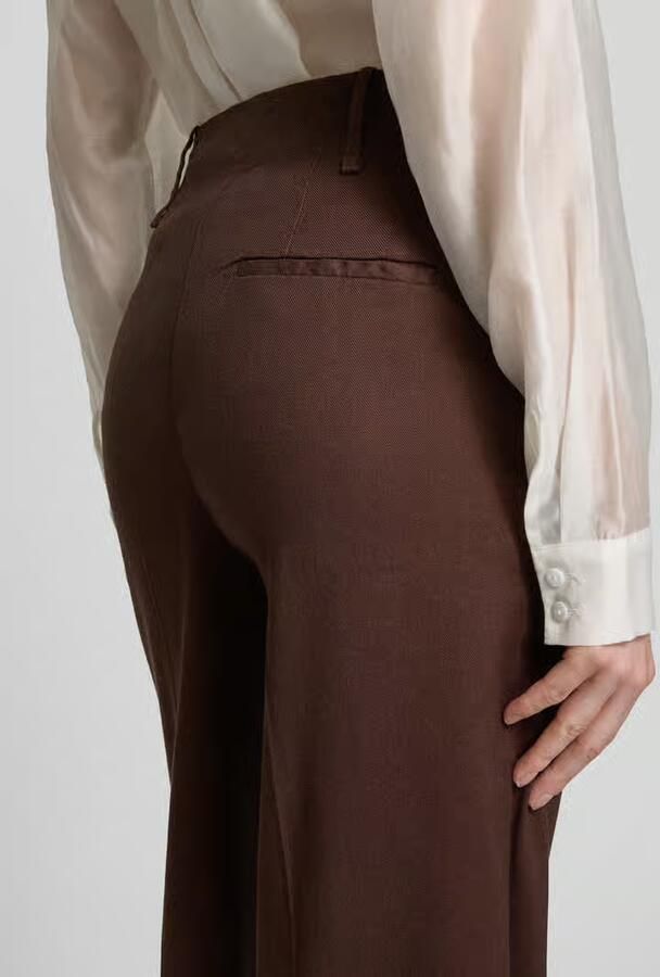 Stefanel straight fit linnenbroek met viscose