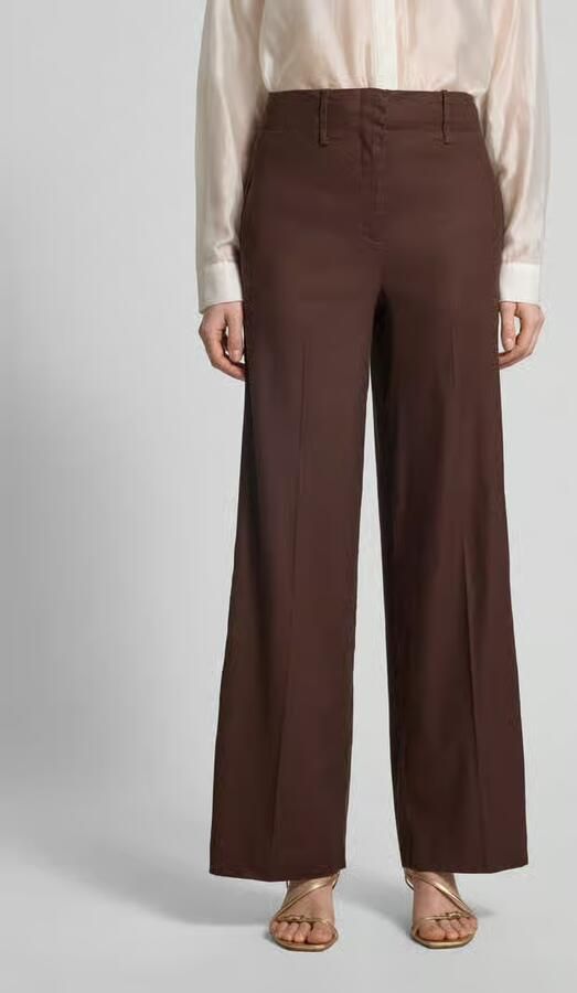 Stefanel straight fit linnenbroek met viscose - Foto 3