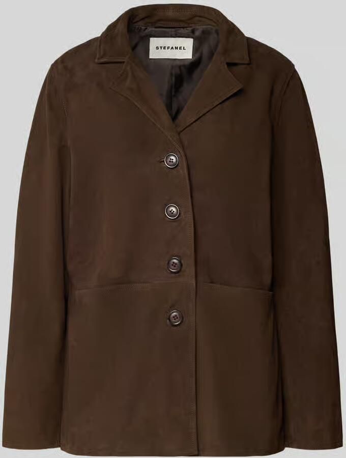 Stefanel Veloursleren jack met knoopsluiting - Foto 2