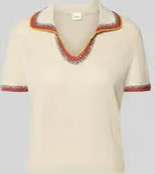 Stefanel T-shirt in brei-look met contrasterende rand