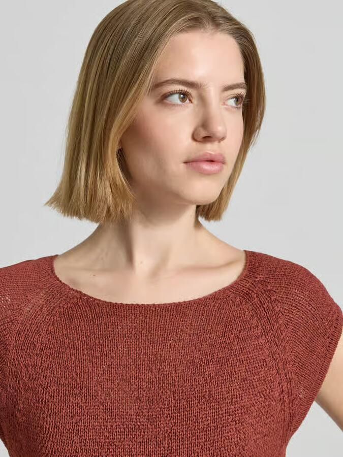 Stefanel T-shirt in tricotlook met ronde hals