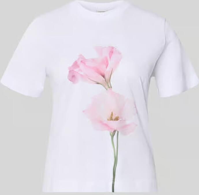 Stefanel T-shirt met motiefprint model 'FIORE'