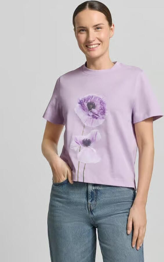 Stefanel T-shirt met motiefprint model 'FIORE' - Foto 2
