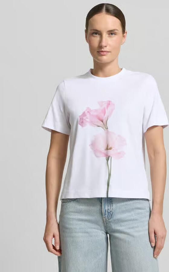 Stefanel T-shirt met motiefprint model 'FIORE' - Foto 2