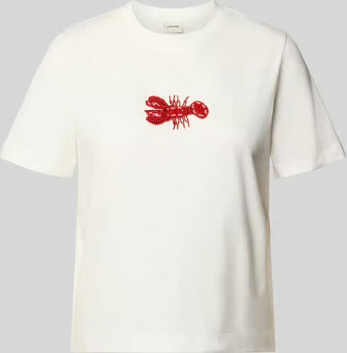Stefanel T-shirt met parels en ronde hals - Foto 3