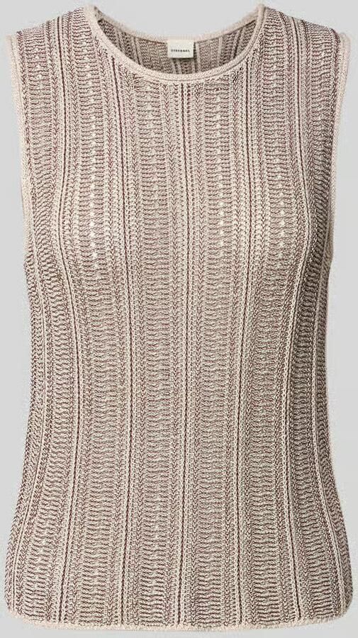 Stefanel Tanktop in brei-look met ronde hals