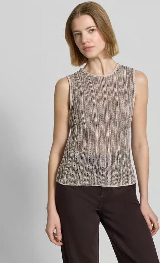 Stefanel Tanktop in brei-look met ronde hals - Foto 2