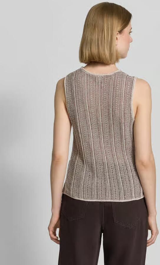 Stefanel Tanktop in brei-look met ronde hals - Foto 3