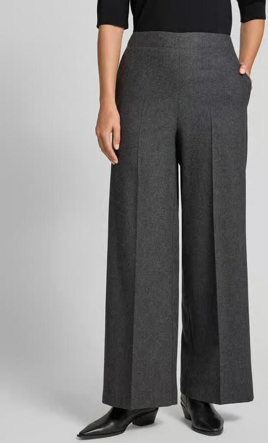 Stefanel Wide fit broek met persplooien - Foto 2