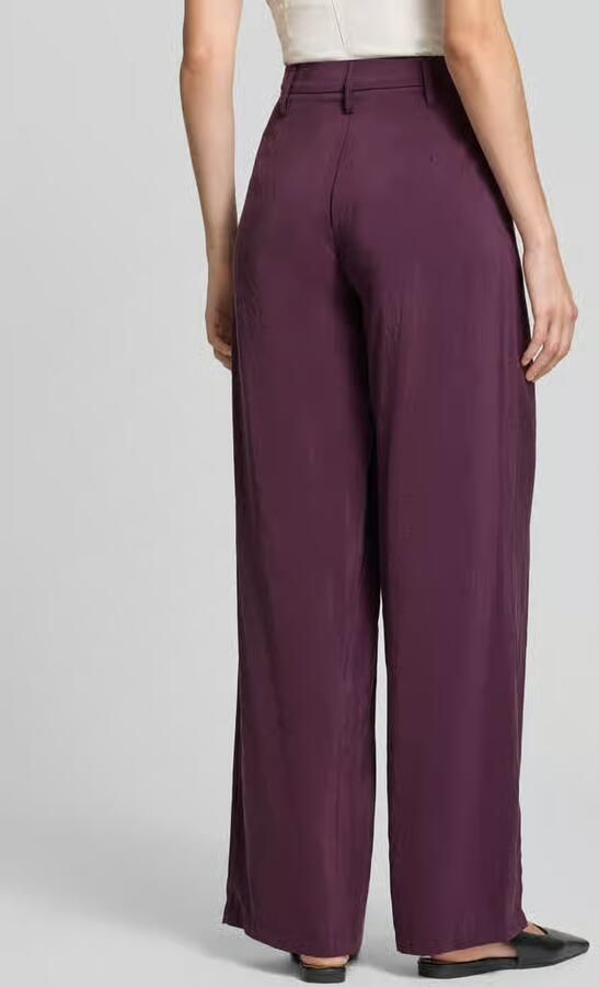 Stefanel wide fit broek met plooien in de taille
