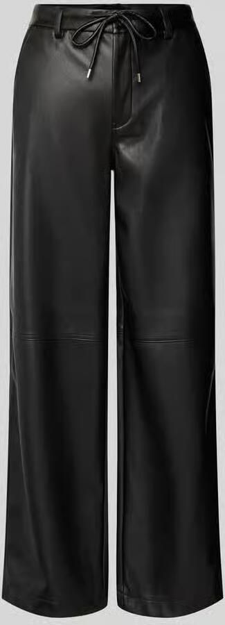 Stefanel Wide leg broek van kunstleer met steekzakken - Foto 2